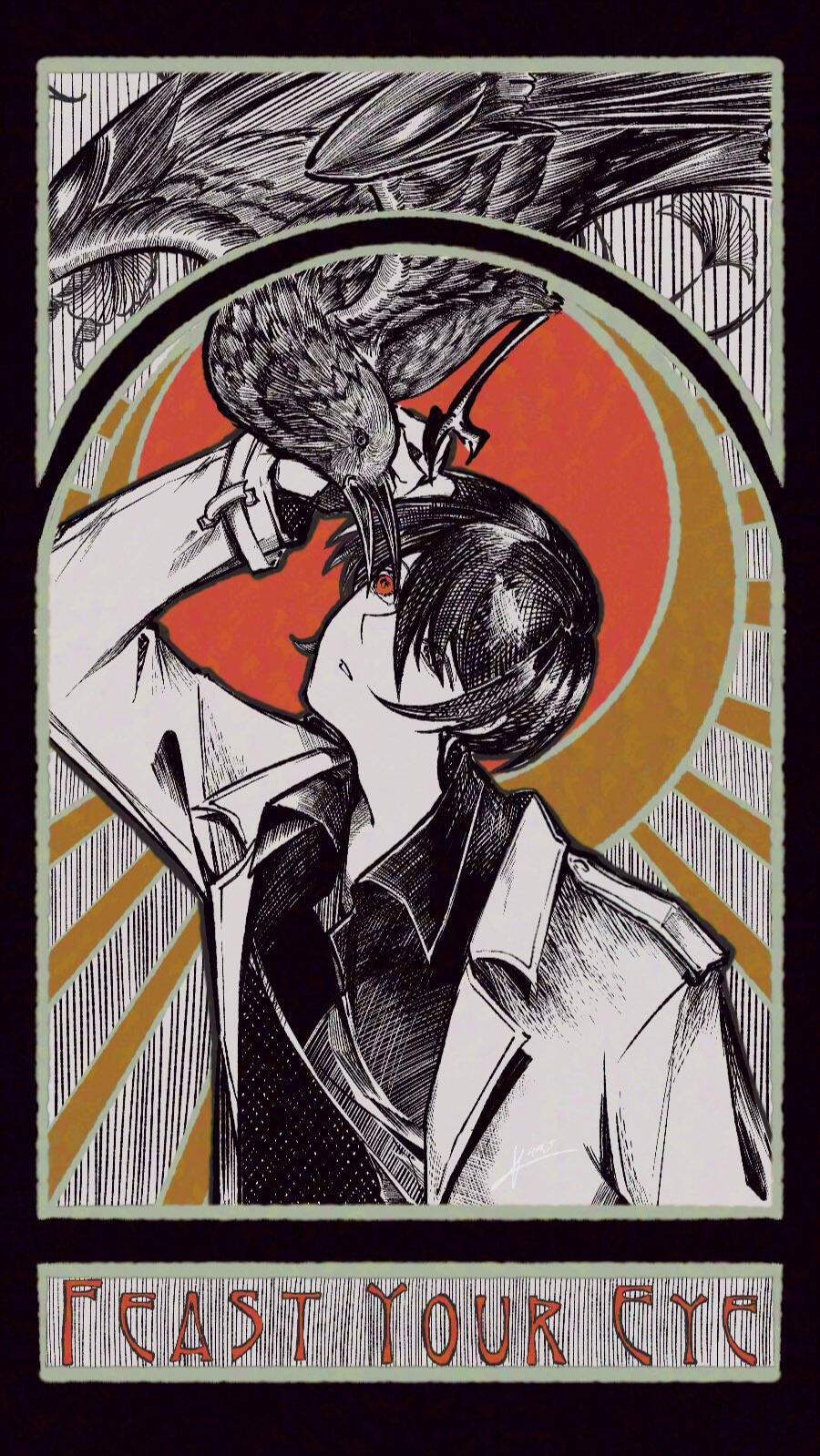 Inking: Headshot sample